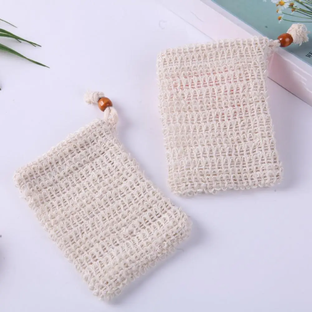 Soap Mesh Bag Bathroom Accessories Reusable Exfoliating Soap Saver Bag Super Soft Mesh Pouch for Gentle Skin Foaming Drying