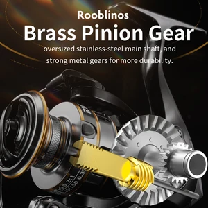 Rooblinos Ry Spinning Fishing Reel, Salt Water and Fresh Water, Metal Frame, Soft and Sturdy, High Speed, Spinning 10 Main Carrela Sales - №4