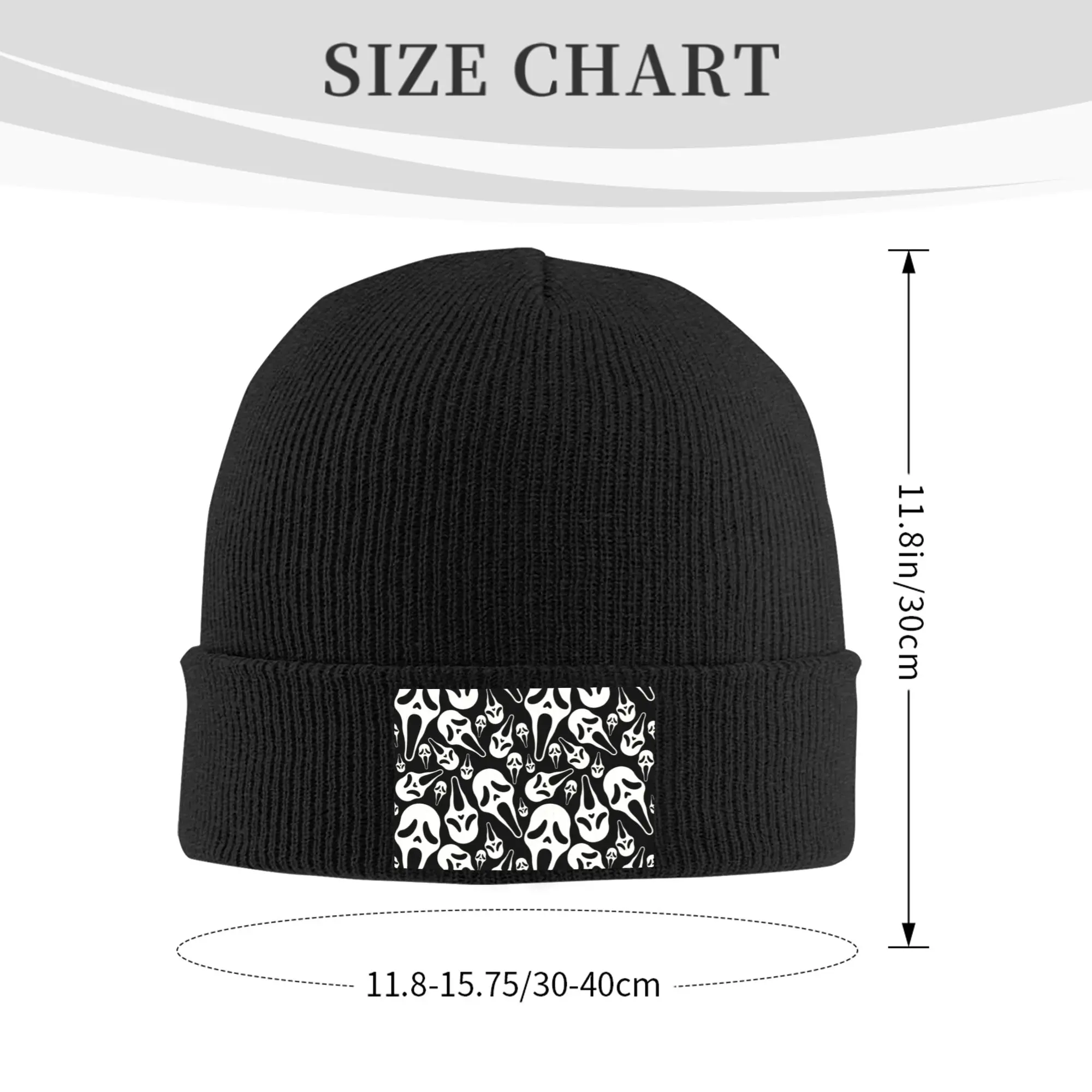 Halloween Screaming Skullies Beanies Caps For Men Women Unisex Trend Winter Warm Knitted Hat Adult Ghost Killer Face Bonnet Hats