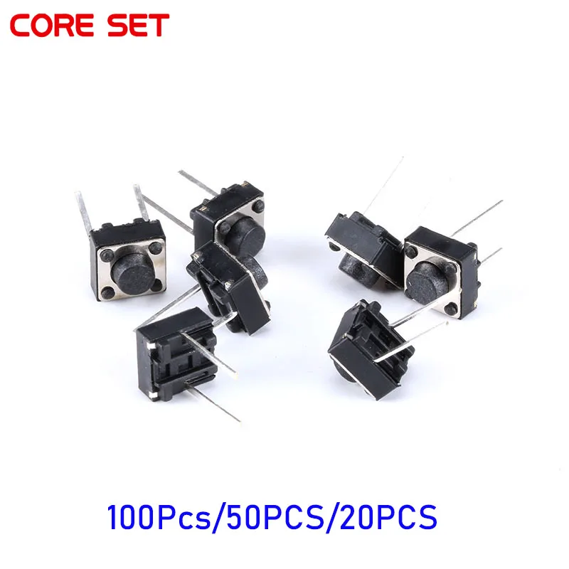 100 sztuk dotykowy przełącznik wciskany 6x6x5mm 6*6*5mm 2 p mikro przełącznik przełącznik przyciskowy dotykowy przycisk przełączniki 6x6x5mm