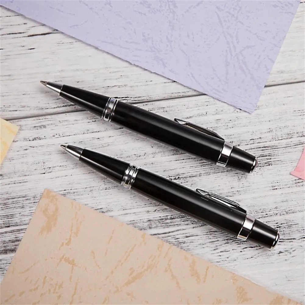 1.0mm Mini Ballpoint Pen Signature Pen Metal Roller Ball Pen Black Ink Refill Pen Student Stationery Business Office Supplies