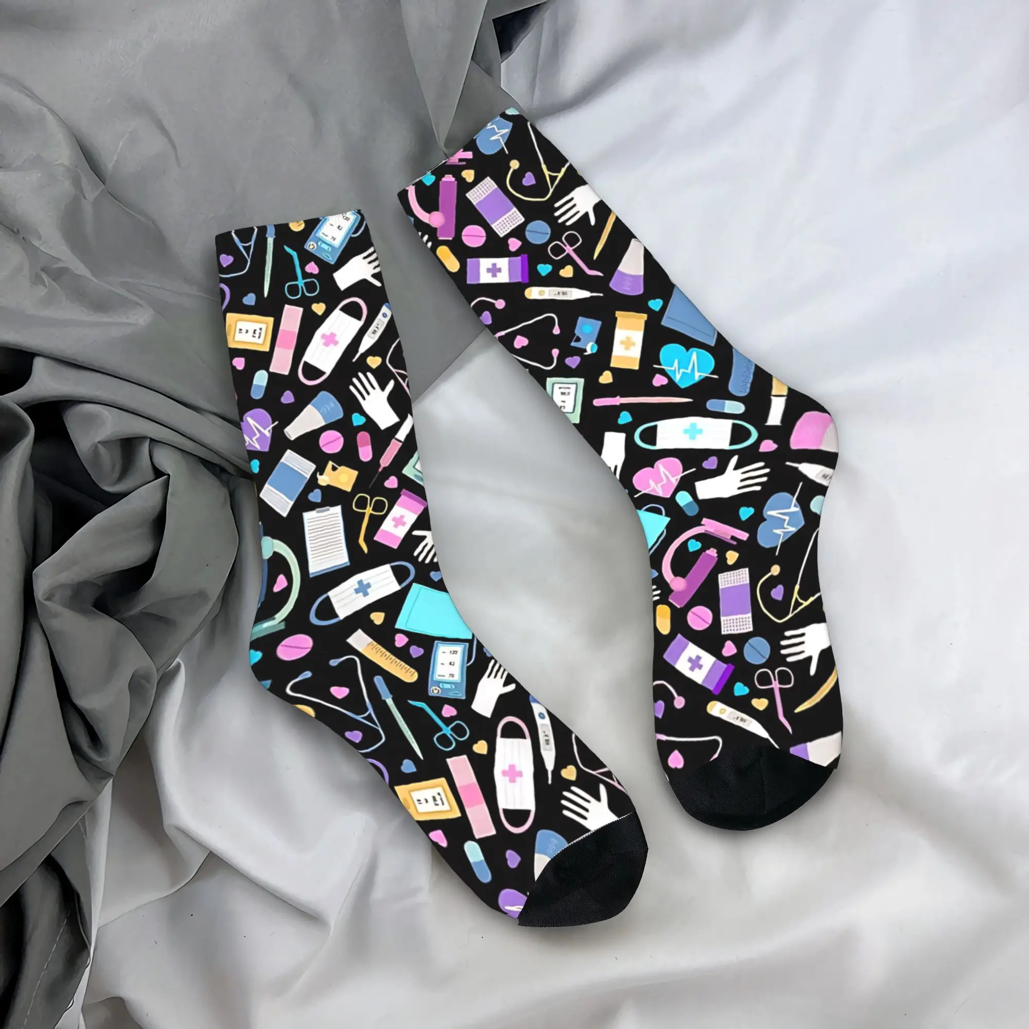 

Medical Nursing Socks Printed Stockings Anti Slip Couple Socks Comfortable Winter Elegant Outdoor Socks