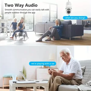 Yiiot Überwachungskamera Nachtsicht, 5g, Doppelband, 2MP, E27 -Lampe, 4x digitaler Zoom, KI menschliche Bewegung Erkennung, volle Farbe, App 12 Hauptverkaufskamera ESPIA LAMP - №7