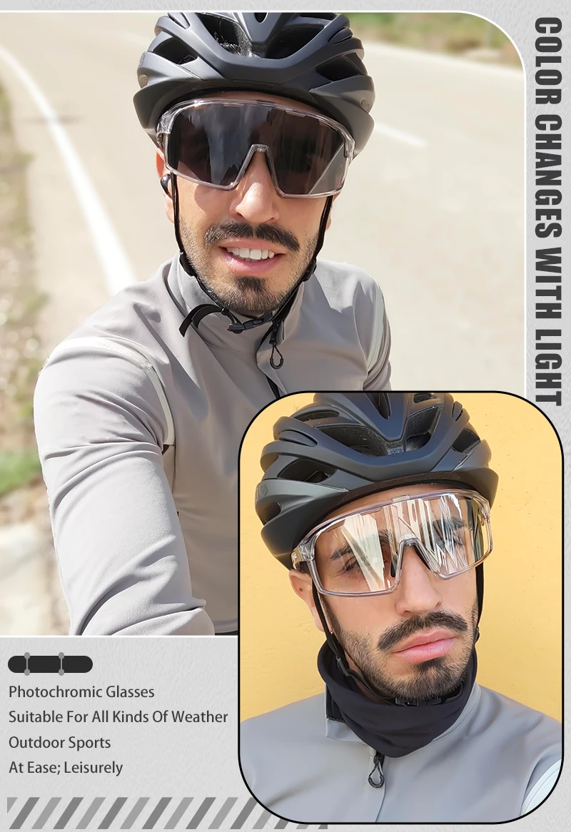 SCVCN Photochrome Sonnenbrille Cycl Männer UV400 Brillen Sport MTB Outdoor Brille Fahrrad UV400 Frauen Radfahren Gläser Sonnenbrille – Detail 13