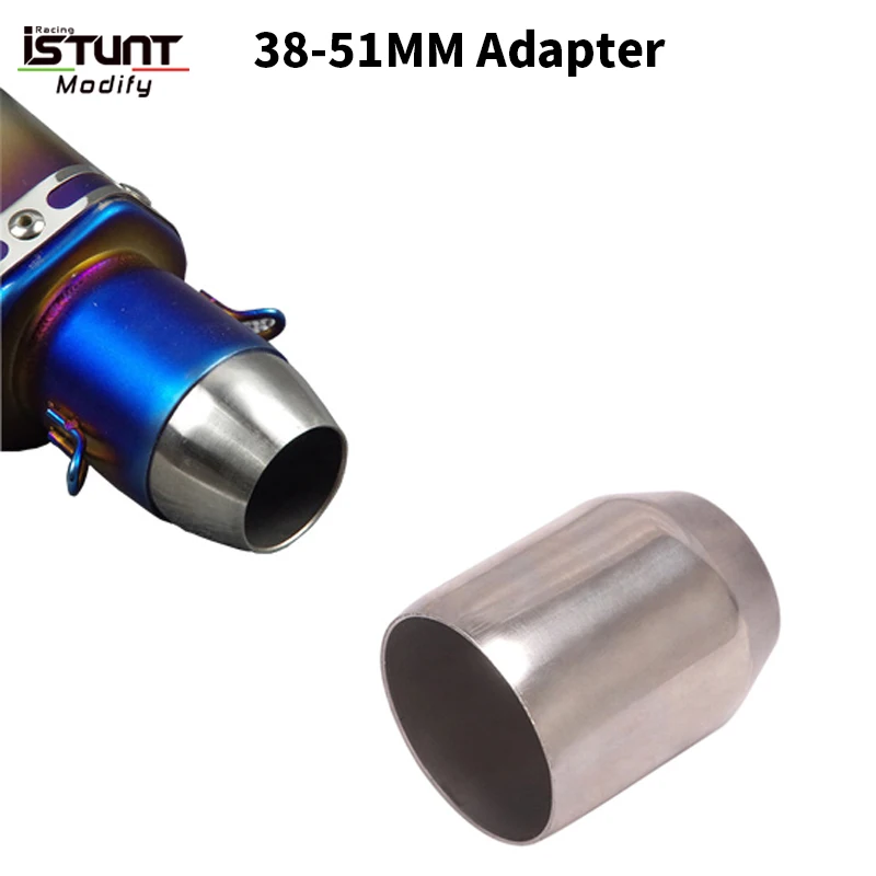 51mm-38mm Motorcycle Exhaust Muffler 38-51MM Adapter Connector Welding Pipe Universal Exhaust Pipe Connector Adapter Tube