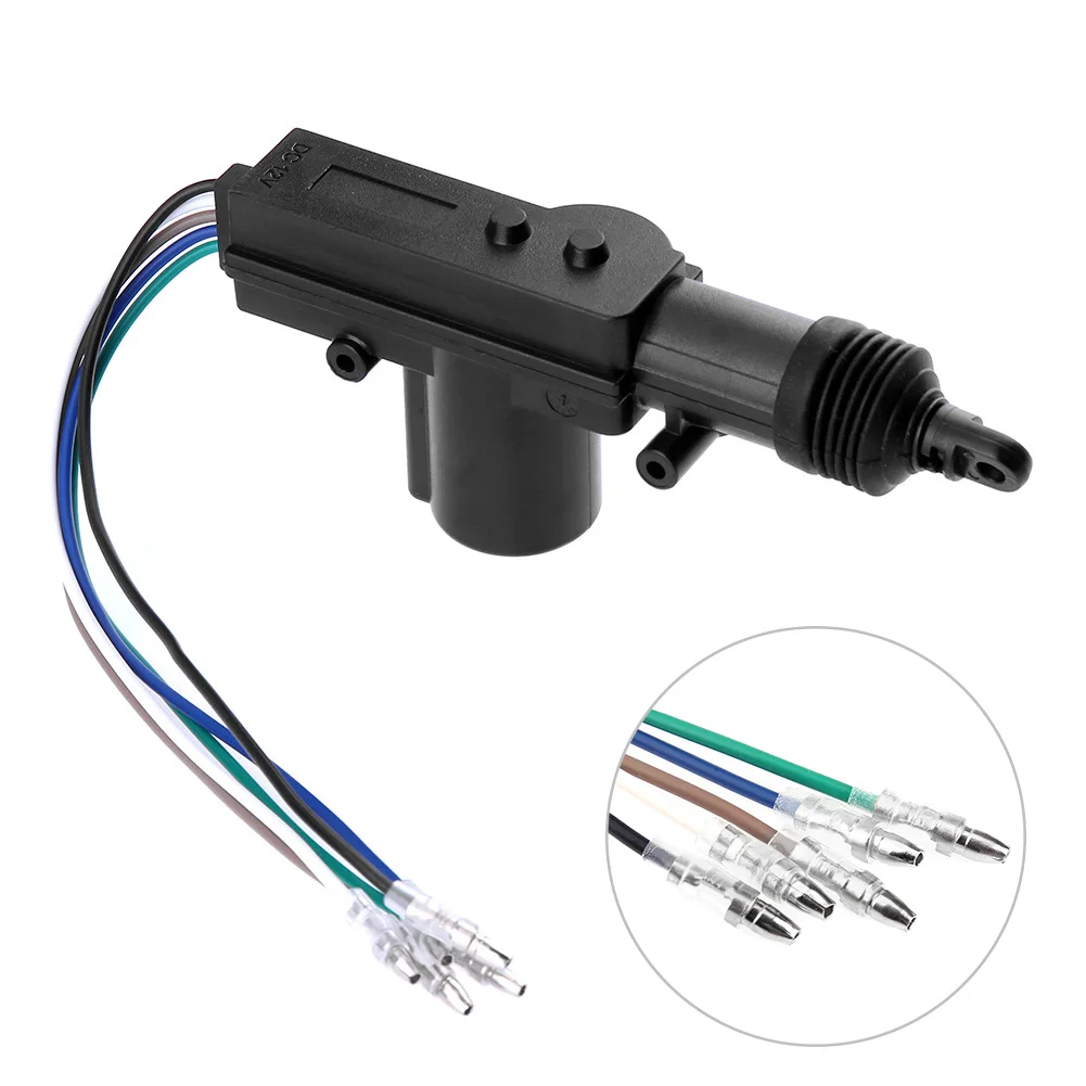 5-Wire 12V Car Door Power Central Locking System Motor Single Gun Type Solenoid Actuator Remote Central Locking System Parts