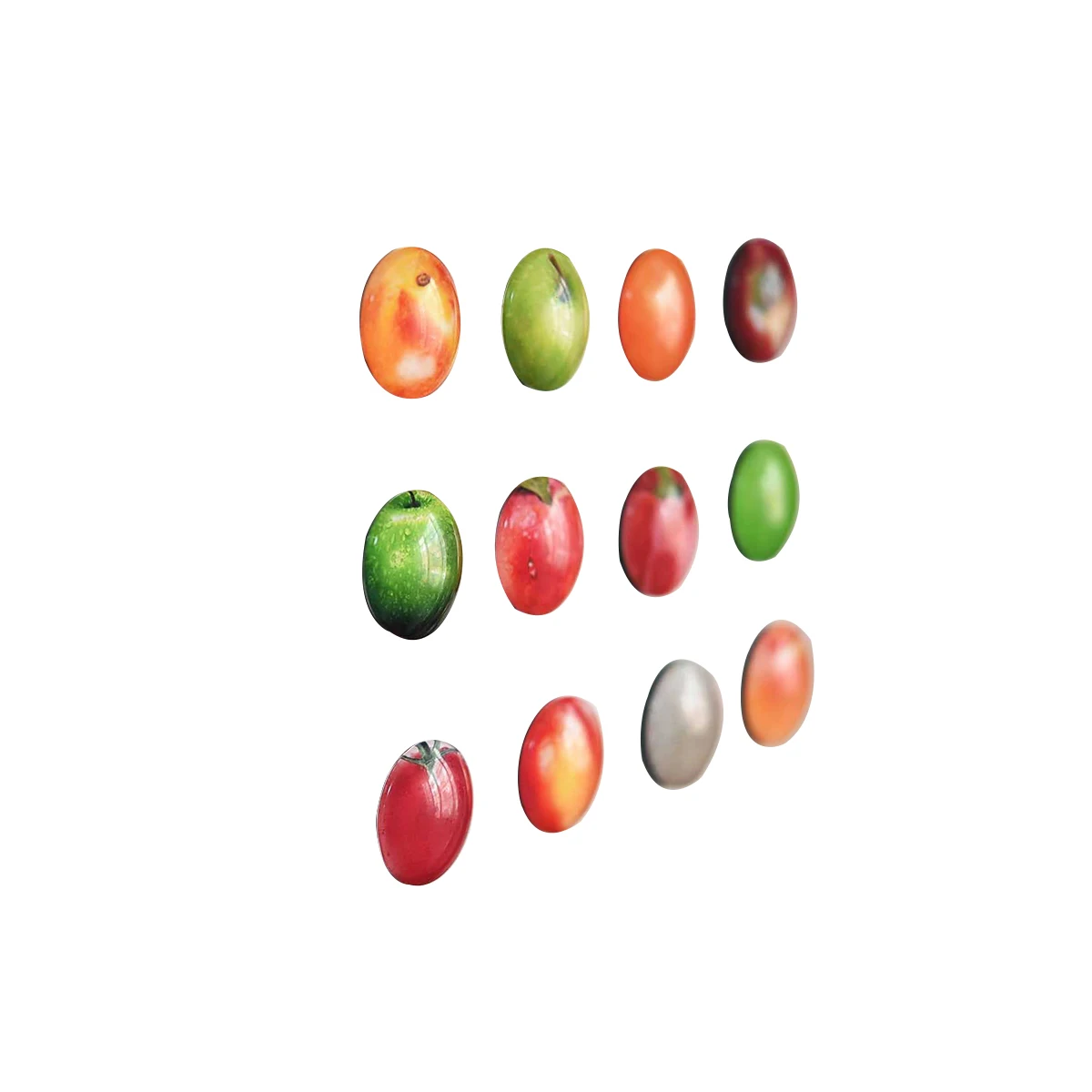 

12 Pcs Magnet Fruit Pattern Refrigerator Stickers Magnets for Fashion Decor Fridge