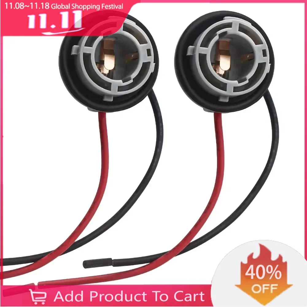 2Pcs 1156 BA15S BAU15S 1157 BAY15D Lamp Holder Bulbs PY21W P21W Adapter Base Socket Connector For Turn Signal Headlight Light