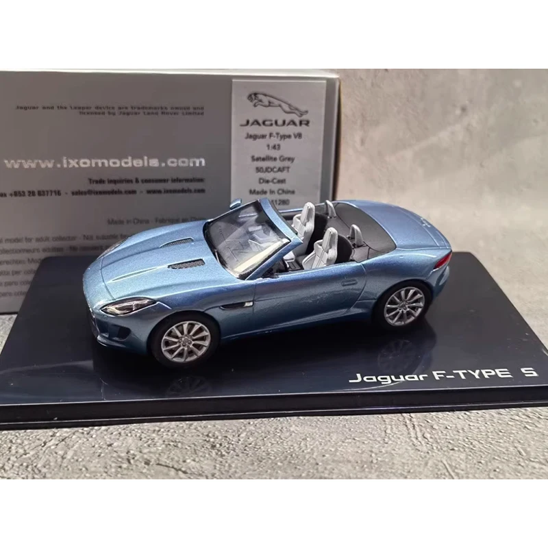 IXO 1/43 Skala Jaguar F-TYPE S Supercar Convertible Alloy Blue Model samochodu Statyczny wyświetlacz Kolekcja Pamiątki Ozdoby Prezent