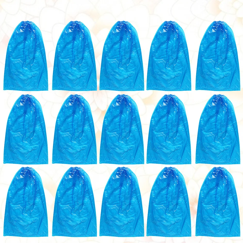 100Pcs Lengthen Shoe Cover Waterproof Thicken Disposable Protective Overshoes for Rain Mud Slush Lightweight Portable Easy Use