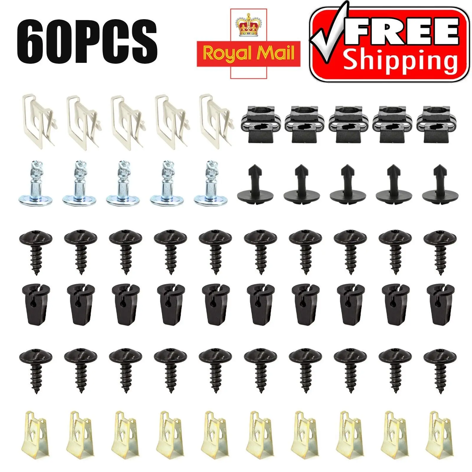 

60pcs For AUDI A4 A6 A8 TT Undertray Engine Under Cover Fixing Clips Screw Kit Car Interior Accessories