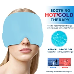 Chapeau de migraine d'instituts, chapeau de maux de tête, bonnet de glace de thérapie par le froid chaud et le gel pour Charleroi Eve oto Ice Hat, masque pour les yeux, pression soulignée à 360 °