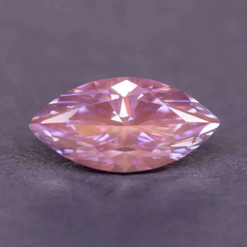 Moissanite Stone Sakura Pink Color Marquise Cut  for Charms Jewelry Making DIY Ring Necklace Main Materials with Certificate