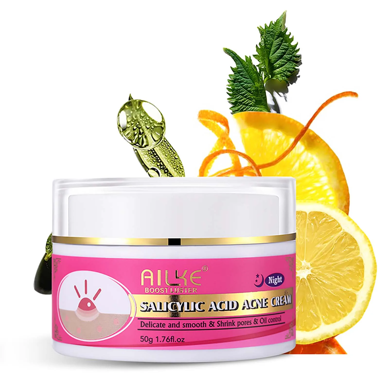 AILKE Acne Remove Cream, Clean Skin, Oil Control, Fast Absorb, Smoothes Skin, Repair Facial Cream