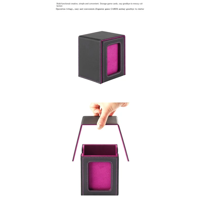 

AU61-Premium Trading Card Box To Protect Cards Trading Deck Box Suitable For Deck Leather Card Box