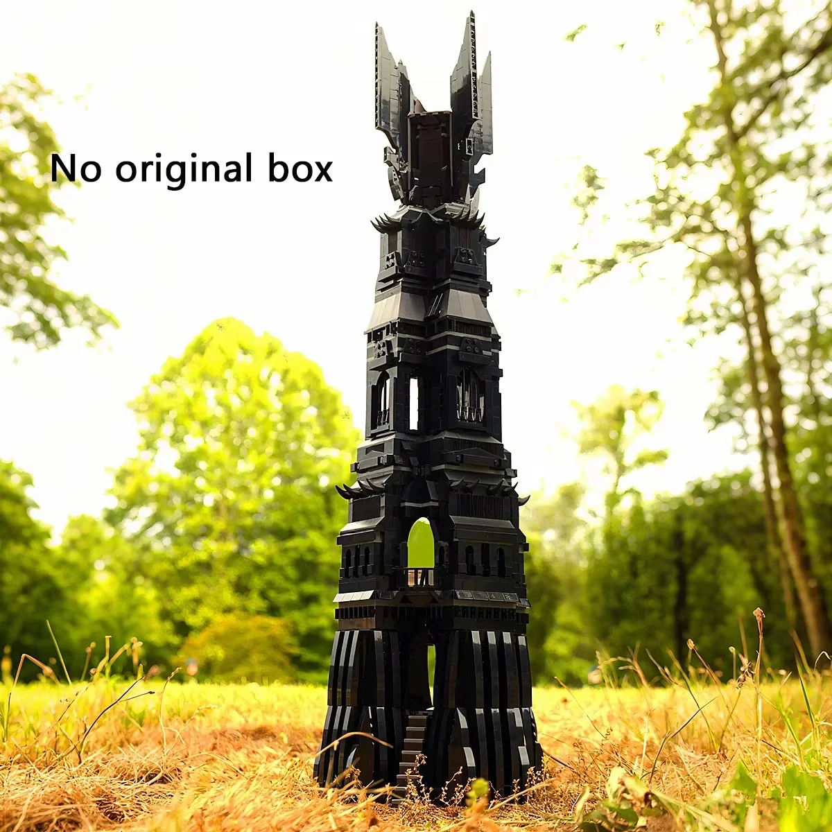 

Medieval black Tower building blocks retro architectural model toys for boys and children birthday gifts