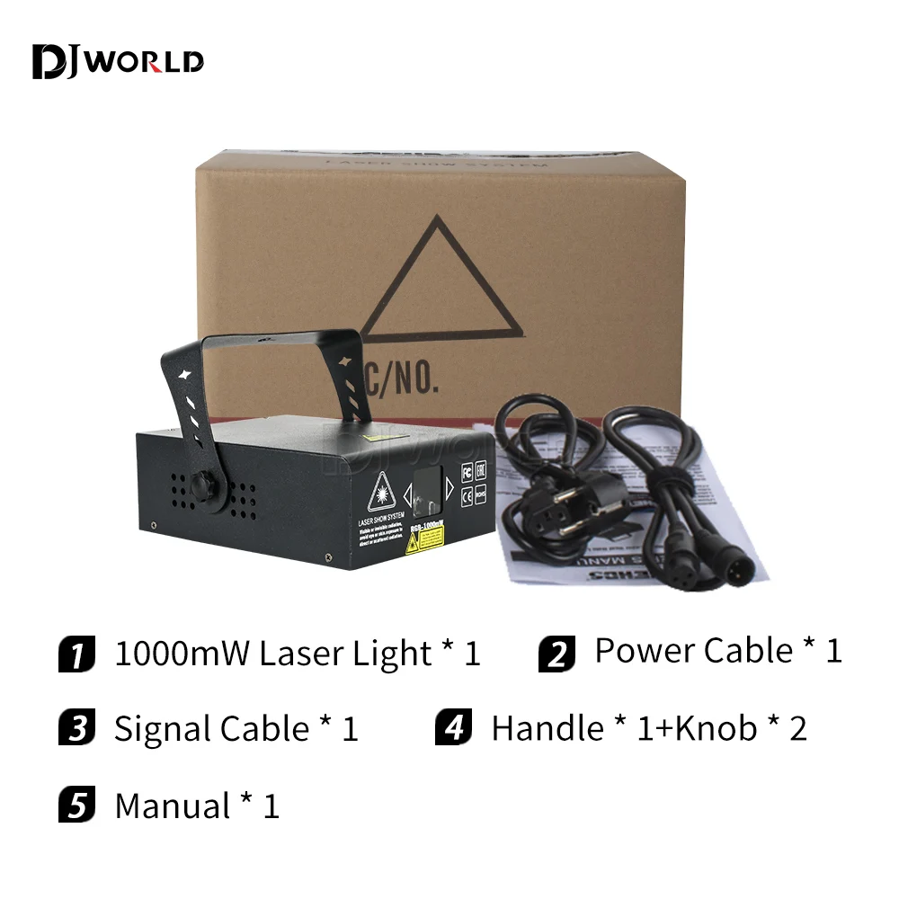 DJWORLD NEW 1000mW RGB Full Color Scan Multiple Effects Animation Scan Light DJ Disco Church Wedding Party