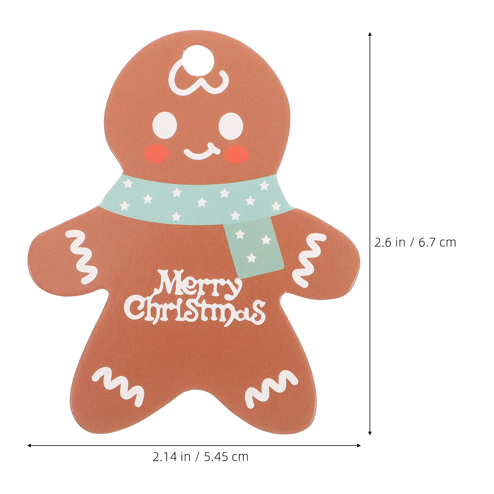 50 قطعة رجل الزنجبيل احتفالي معلقة العلامات ورق الكرافت الأبيض هدية عيد الميلاد العلامات DIY بها بنفسك هدية التفاف الزينة