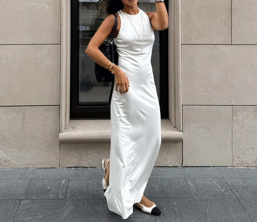 سترة داخلية فستان عالي الخصر لصيف 2025، تصميم جديد، تنورة طويلة عصرية #2