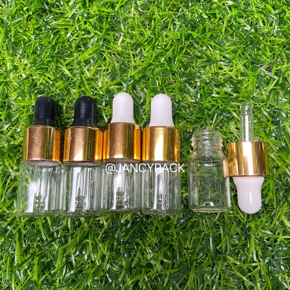 

Mini Dropper Bottles Essential Oil Aromatherapy Bottles With Gold Cap Empty Containers Travel Sample Vials 3ML 4ML