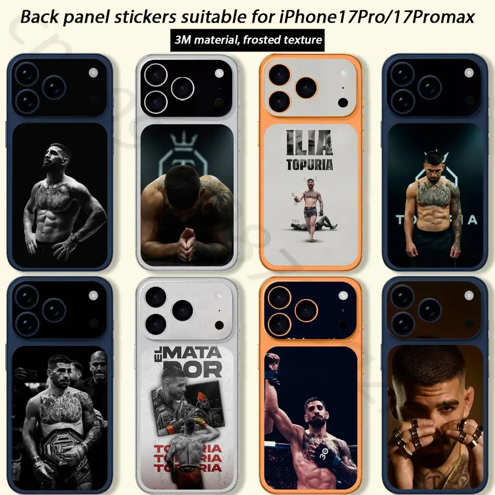 

I-Ilia Champion T-Topuria For iPhone 17 pro Max 17 pro Full Cover Decal Skin Wrap 3D Colorful Rear Protective Sticker Film