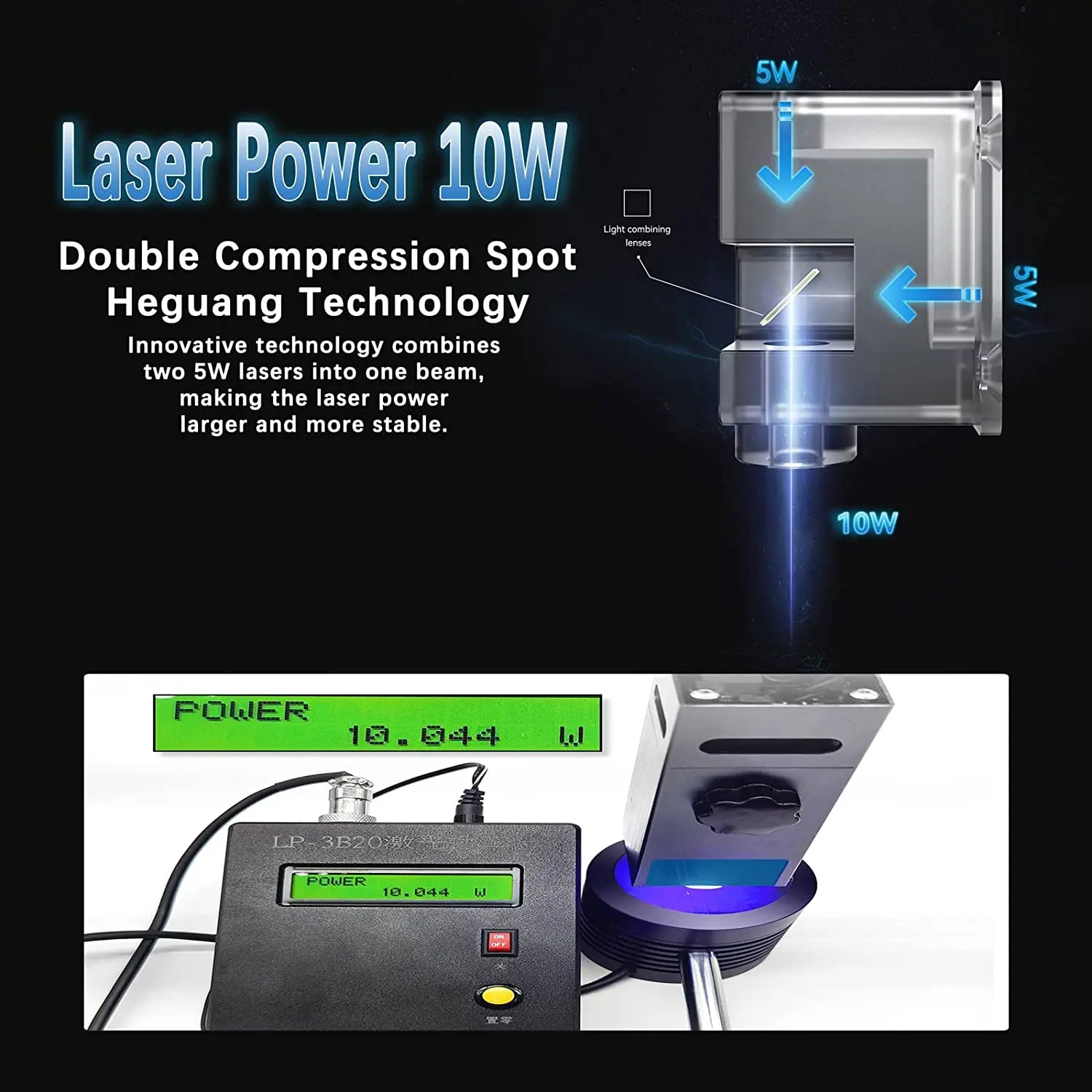 M50 modulo Laser ATOMSTACK testa di incisione 10W Power Design per macchina da taglio Laser CNC taglio fai da te 8.5mm intaglio del legno metallo