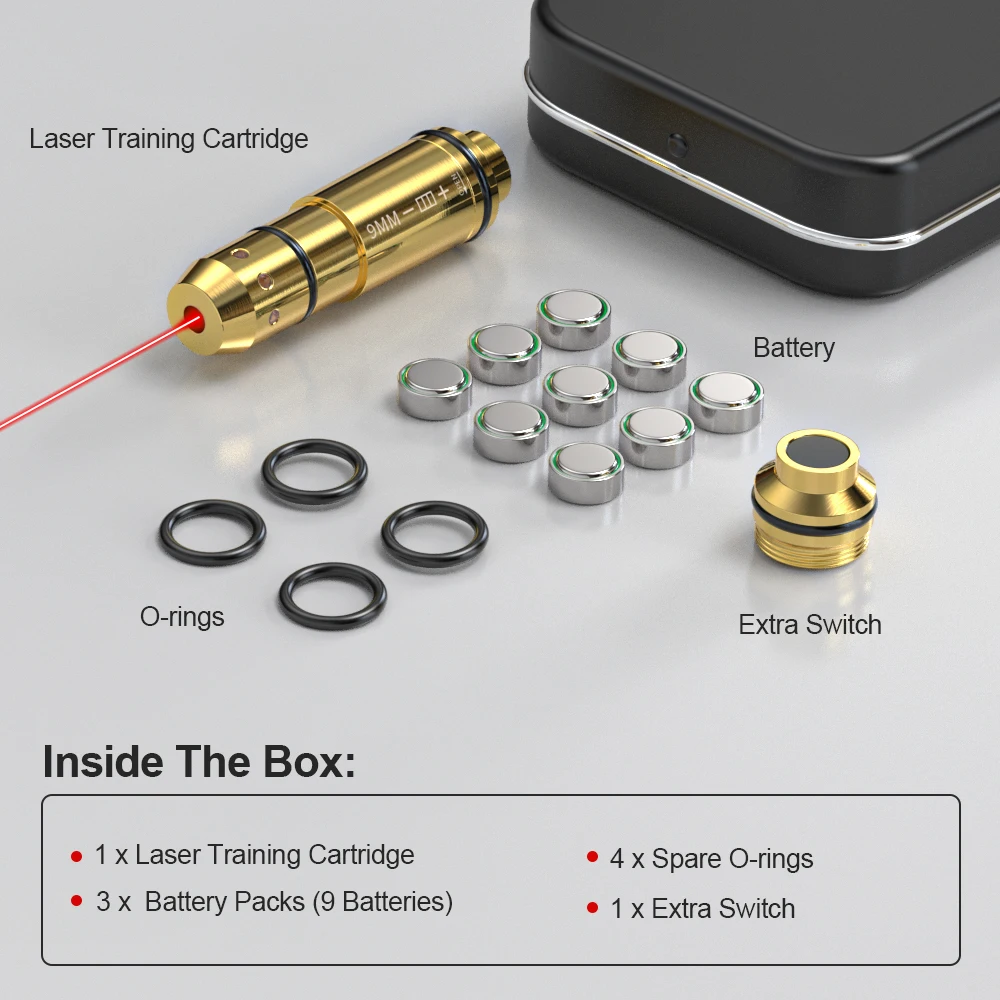 9 مللي متر ريد دوت الليزر التدريب خرطوشة النار الجاف التكتيكية رصاصة المدرب لصنعة المسدس #6