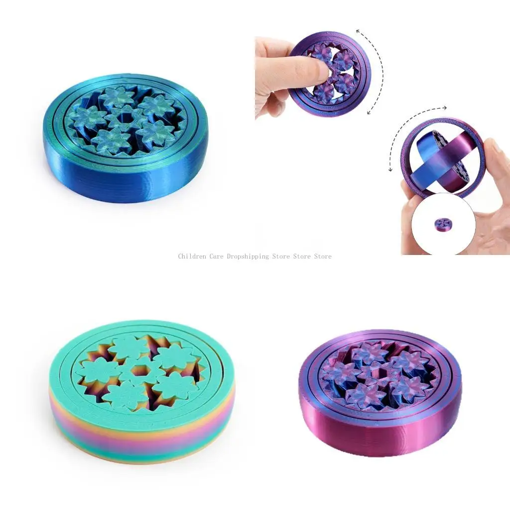 

Anxiety Reducing Snowflake Device Colorful Snowflake Printing Lasts Meditation Tool