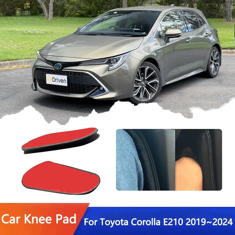 

For Toyota Corolla E210 MK12 2019~2024 2020 Car PU Lether Center Control Leg Knee Rest Cushions Elbow Pad Thigh Support Cushion
