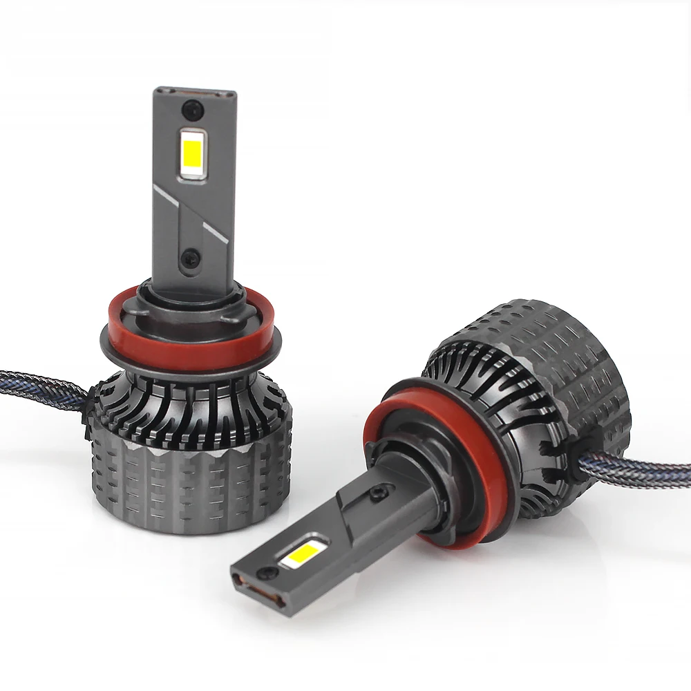 V8D Double Color 3000k&6000k with Strobe 80w 16000lm  Led Headlights for Car H11 9005 9006 H4 H7 Led Headlights Bulbs