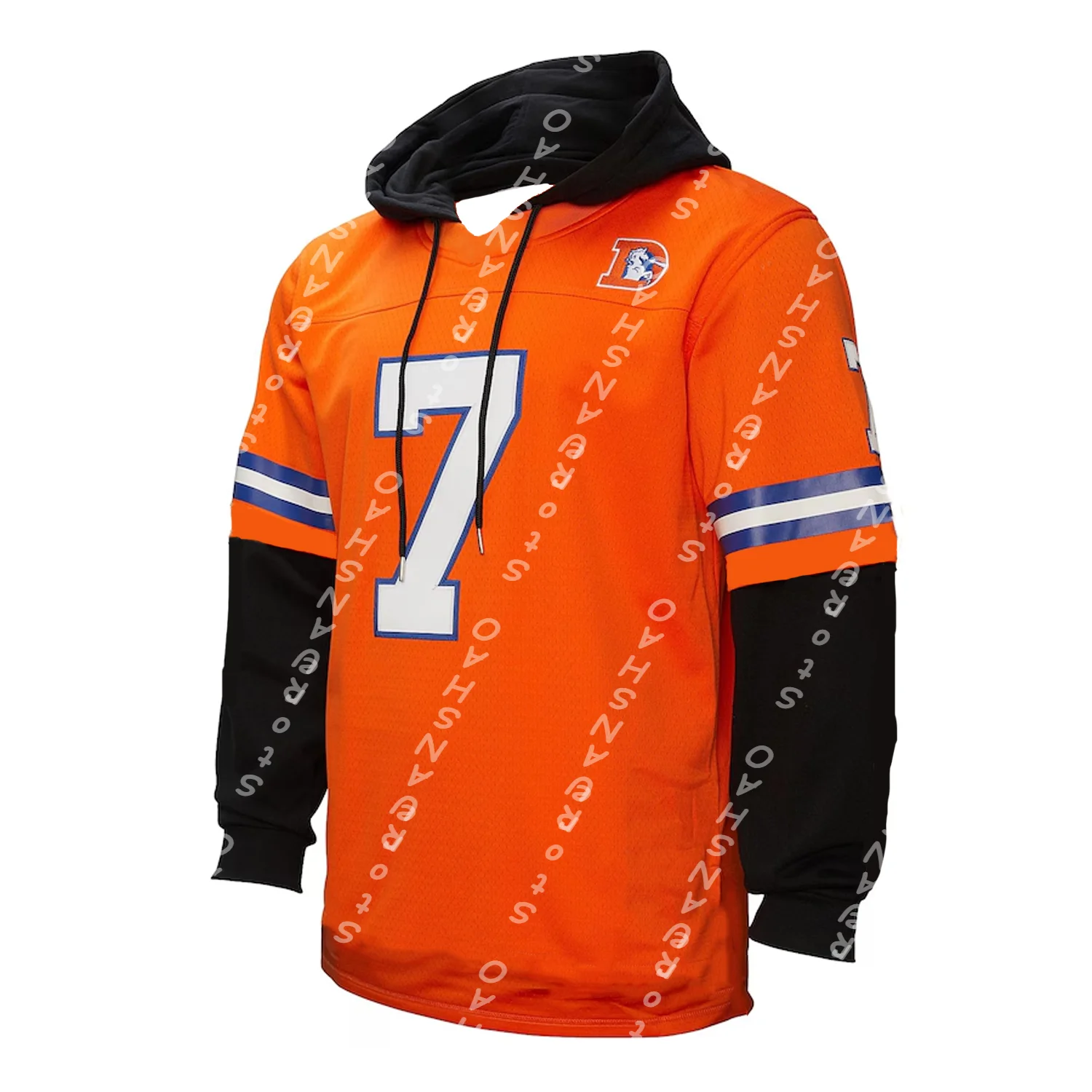 2024-25 Winter New Arrive Style John Elway Denver Broncos Hoodie Man Women Legacy Jersey Fashion Sweatshirt - Orange#7 Number