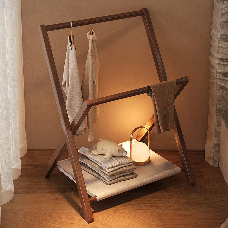 Freestanding Clothes Rack Bedroom Floor Standing Drying Rack Bedside Hat Rack Coat Rack Stand Clothing Rack Modern Clothing Rack