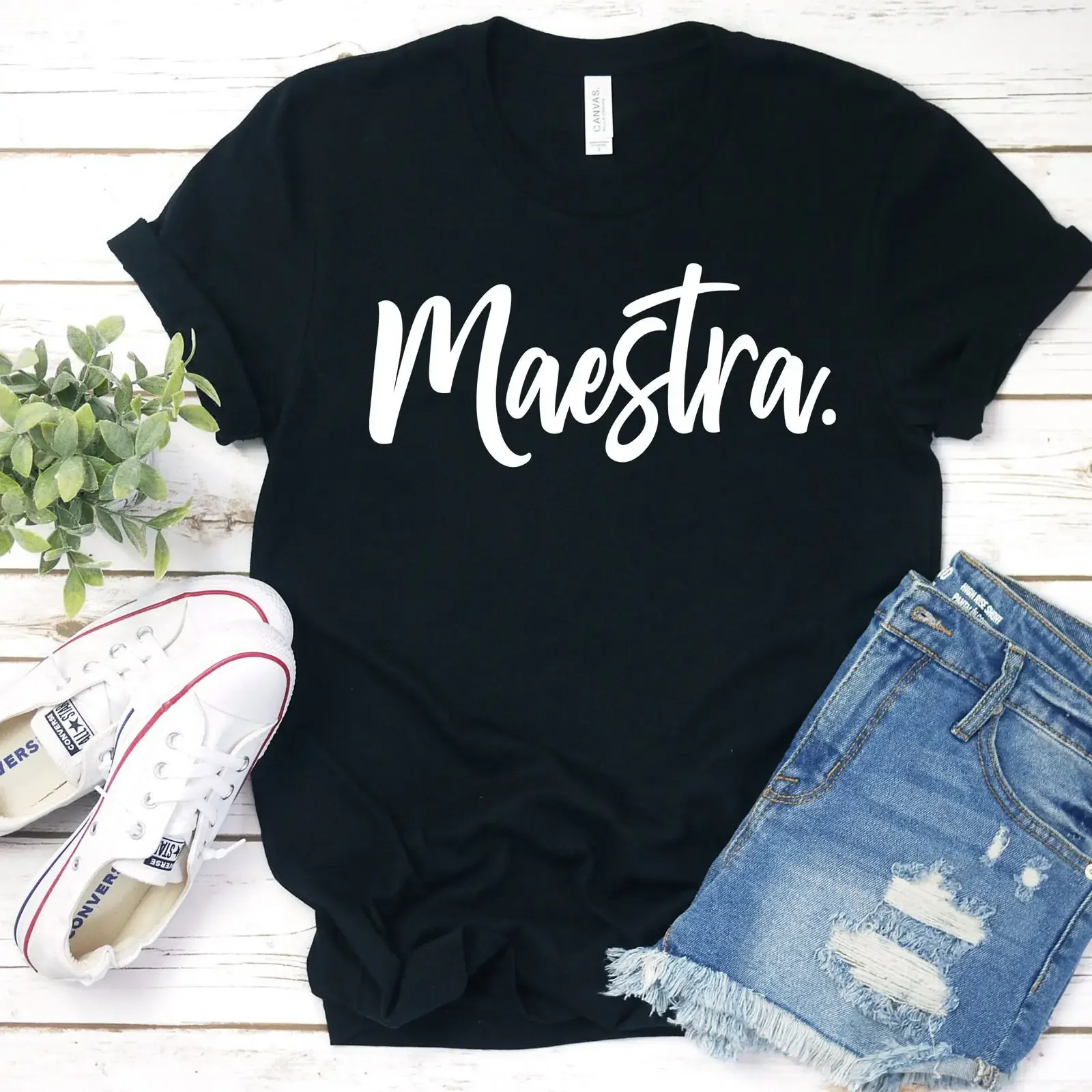 Maestra T Shirt Spanish Teacher Bella Canvas for Latina vintage Washed graphic streetwear Comfortable fashion Unisex Stylish