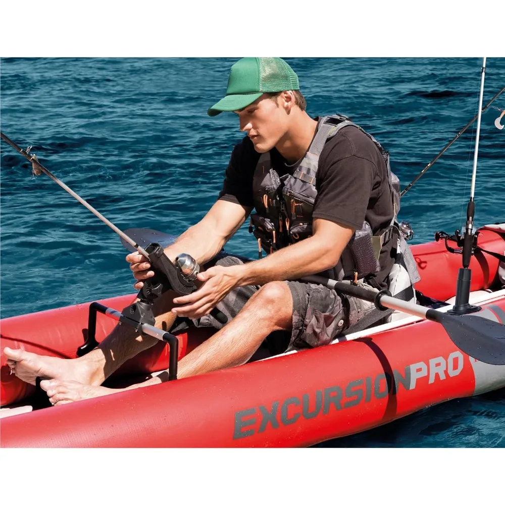 Excursion Pro Inflatable Kayak Series: Includes Deluxe 86in Kayak Paddles and High-Output Pump – SuperTough PVC