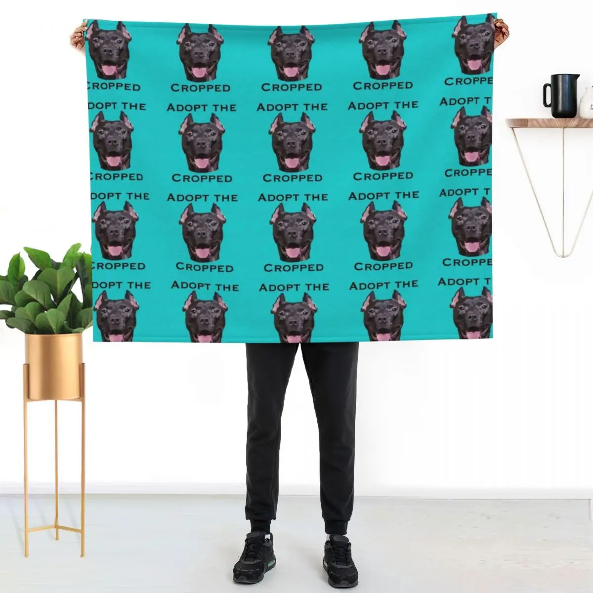 

Adopt The Cropped Throw Blanket Modern Design Soft Blanket for Home Decor