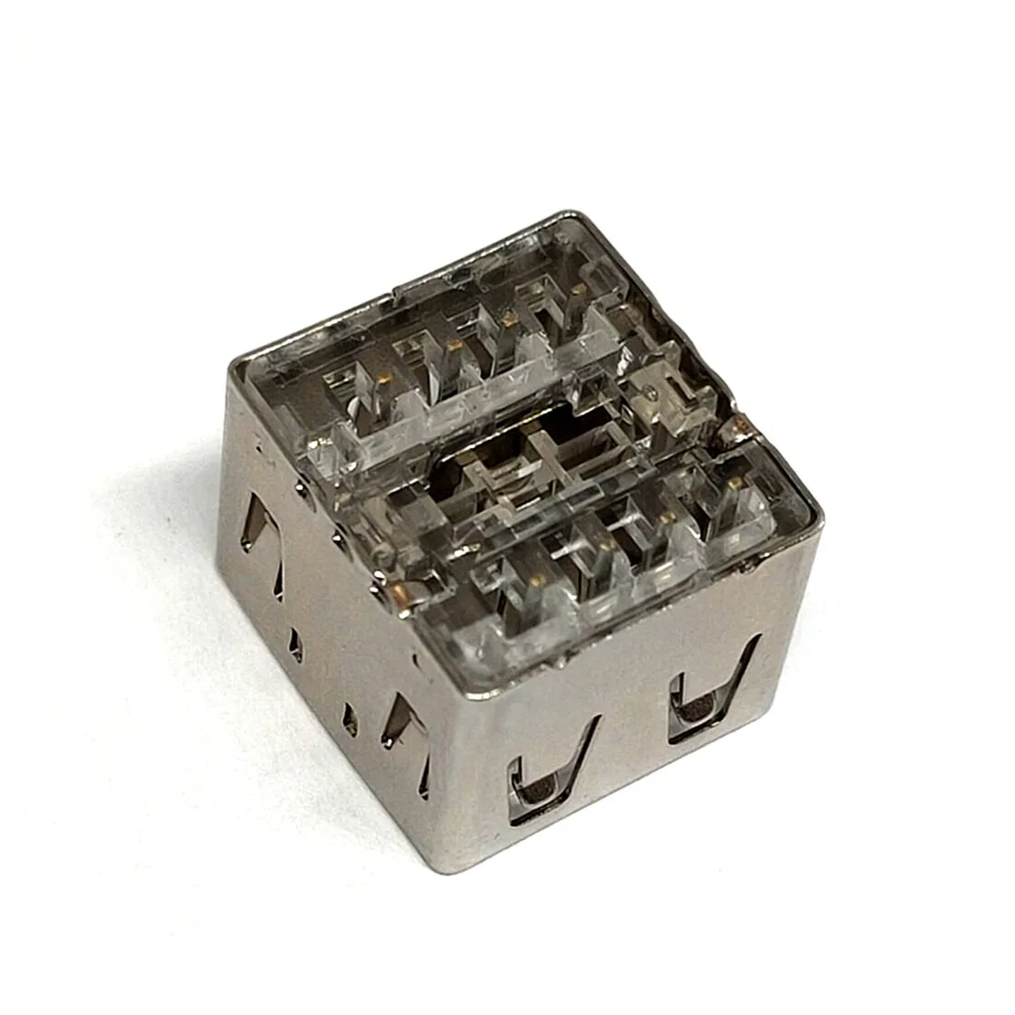 For USB double-layer AF femalevertical straight plug 180 degree short body 10.0/10 transparent rubber core, charging connector