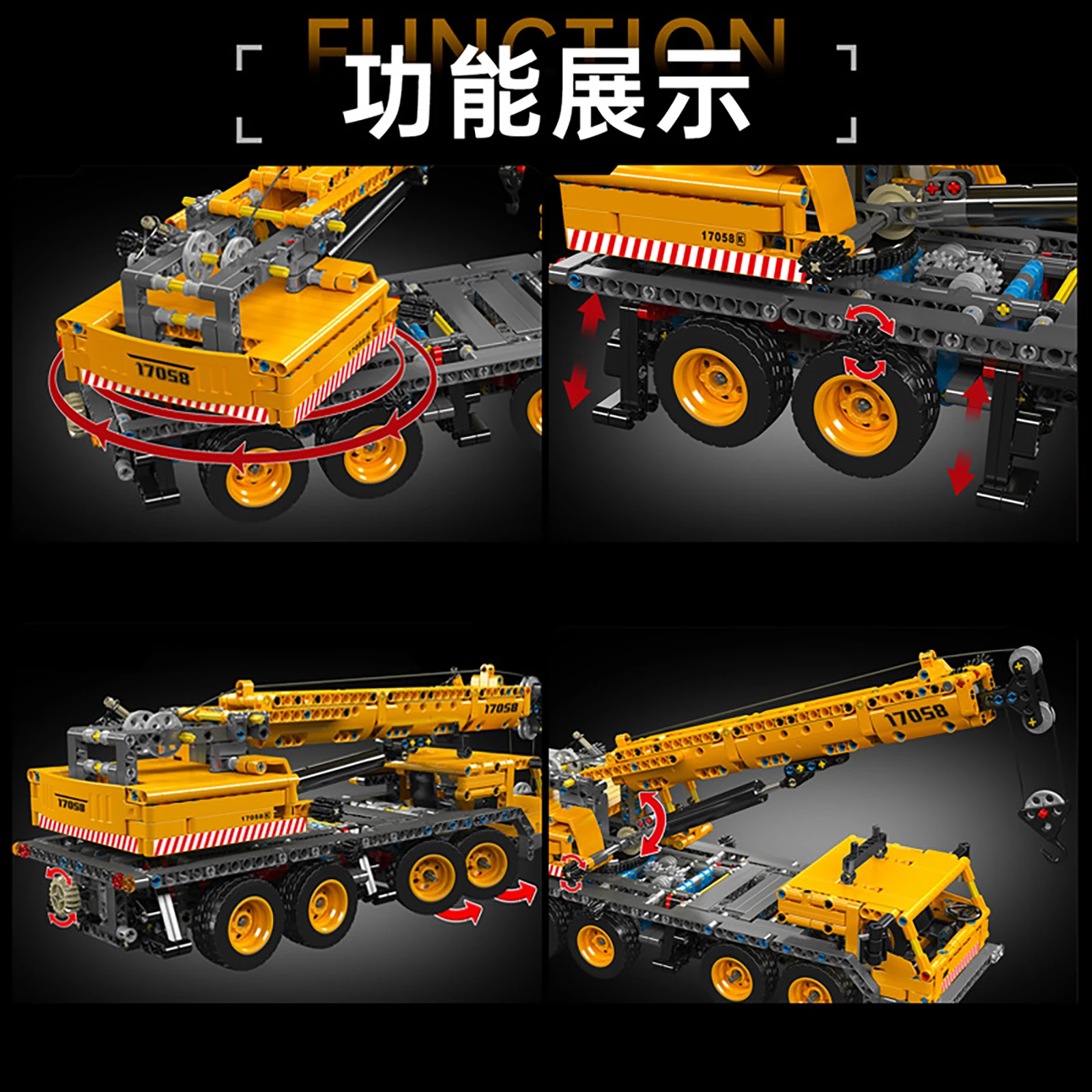 997 STKS Techniek Kraanwagen Bouwstenen Technische Bouwvoertuig Model Kit Originele Doos STEM Educatief Speelgoed Cadeau