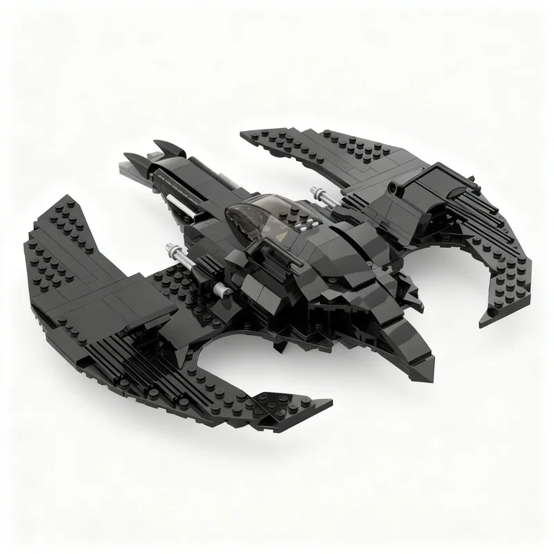 478pcs MOC Batwing Tim Burton Version Super Heroes DC Bat Model Building Blocks Construction Toy Christmas Gift Display Brick