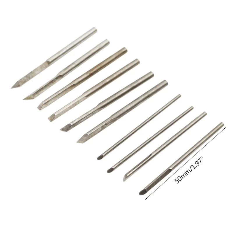 10pcs/set Handmade Carving Knife High Speed Steel Micro for Hea