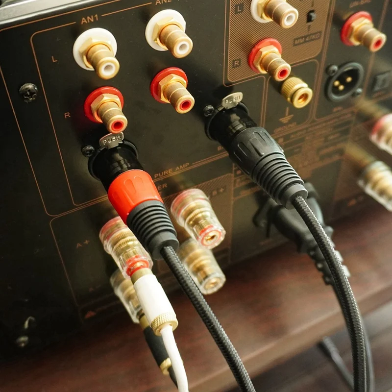 ABSQ-Bochara Type C-ingang naar dubbele XLR mannelijke uitgang OFC-audiokabel voor luidsprekers Versterkermixer