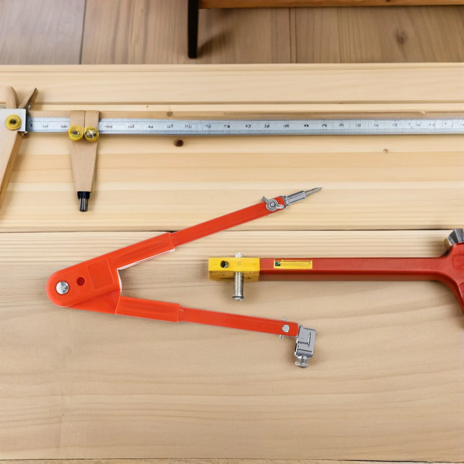 

Металлический прецизионный циркуль для деревообработки, разметочный циркуль-компас с держателем для карандаша, для технического черчения и инженерных работ