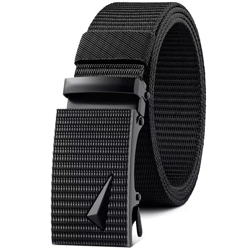 Mens Nylon Automatic Belt Male Army Tactical Belt for Man Military Canvas Belts High Quality Jeans Fashion Luxury Strap HQ123