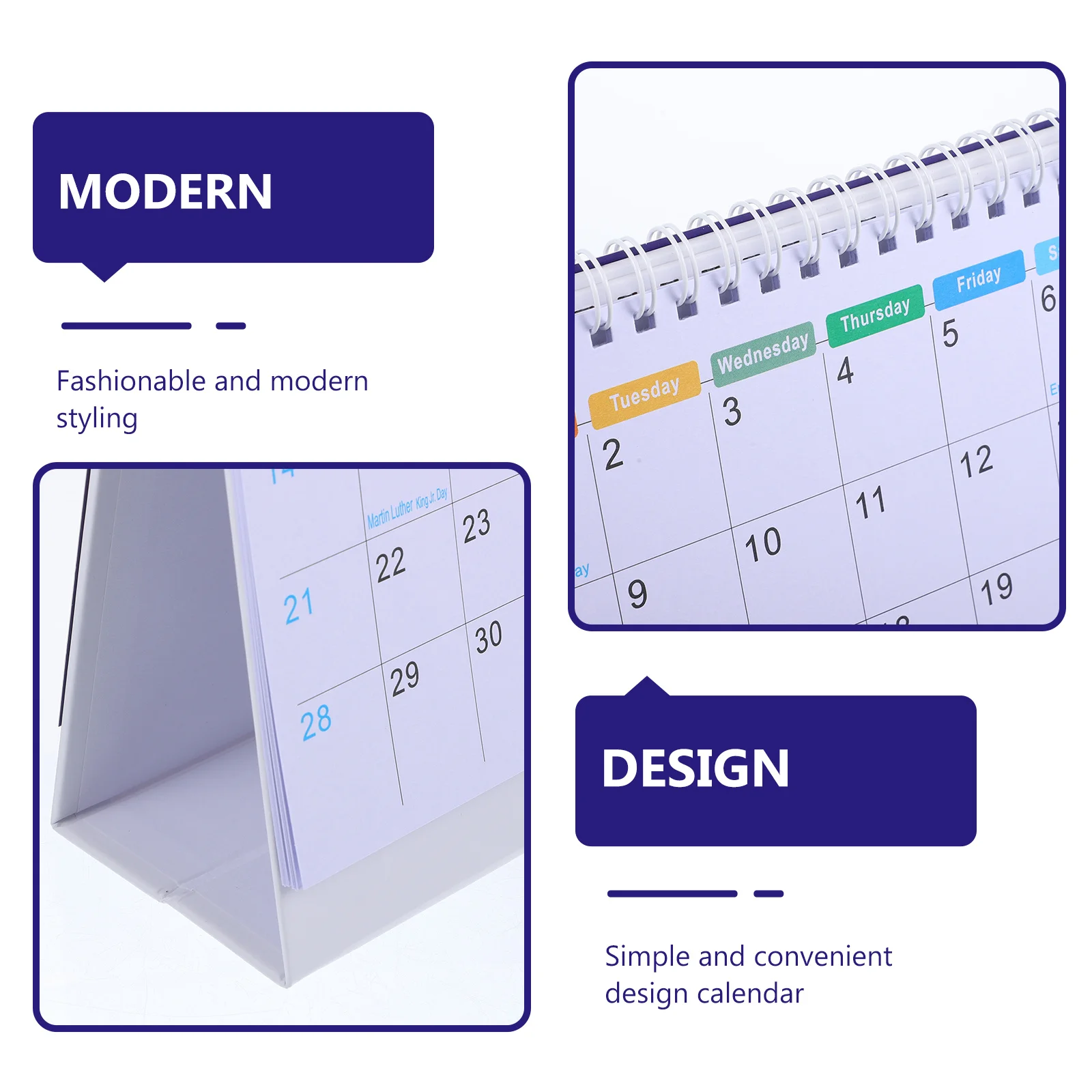 

Desktop Tabletop For Flip Calendar Office Home Household Calendar Decorative Standing Organizer Desk Accessory
