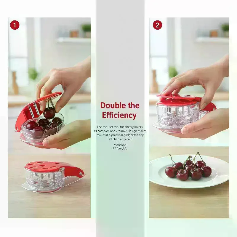 Cherry Pitter Tool 6 Slots Fast Pit Removal Food Grade Material For Home Baking Jam Making