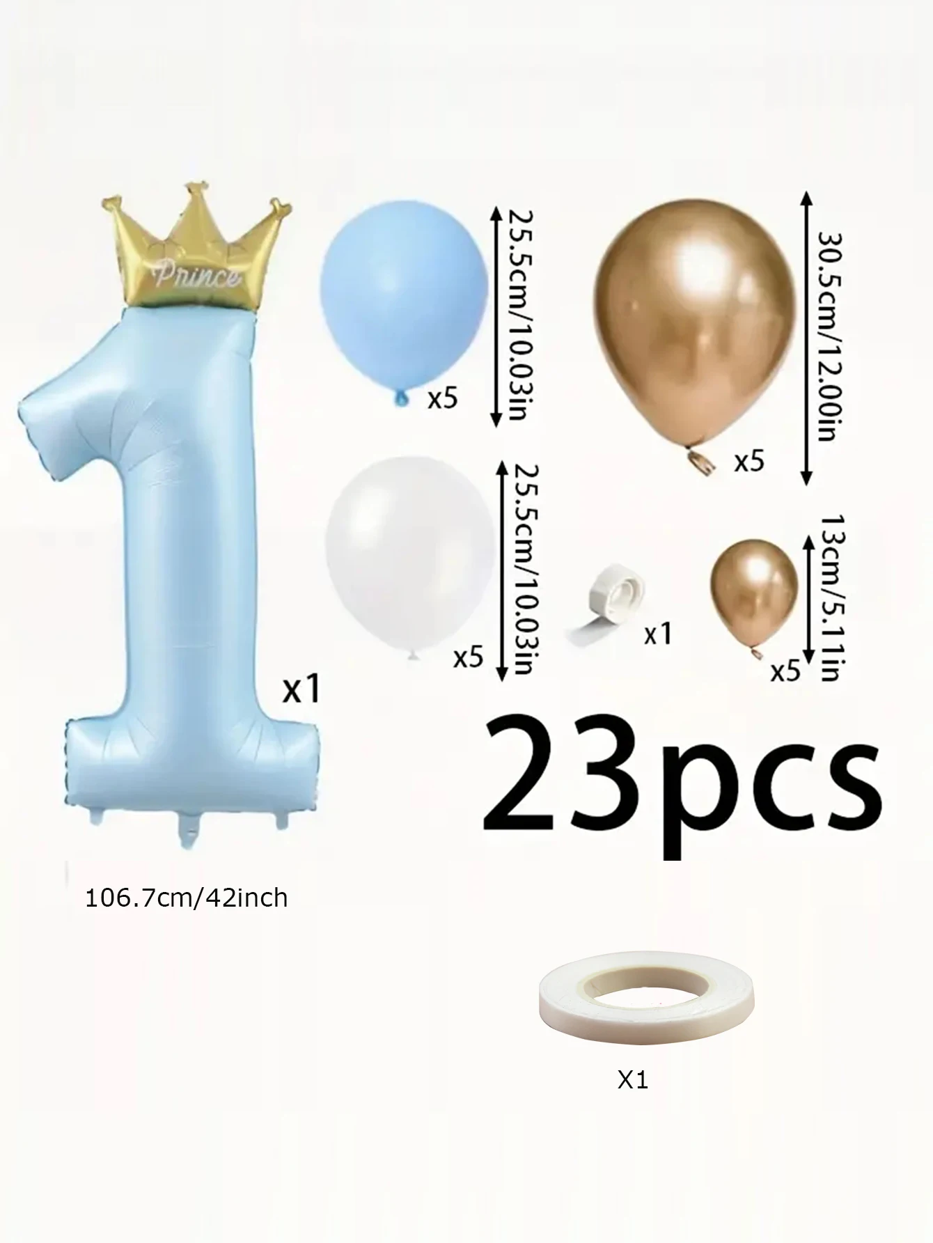 23 Stück Baby Junge Mädchen 1. Geburtstag Ballon Set Nummer 1 bis 9 Luftballons Geburtstag Party Dekorationen Kinder Baby Shower Party Dekoration – Detail 2