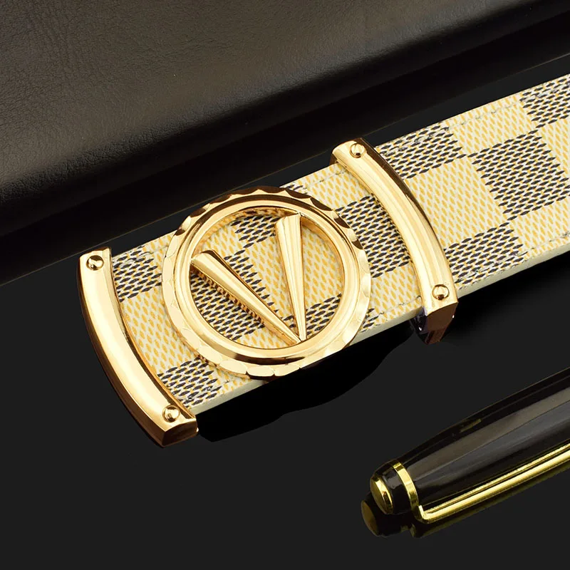 カジュアルスムースバックルレザーベルト男性用個性本革若者ファッショナブルなレジャーパンツウエストベルト