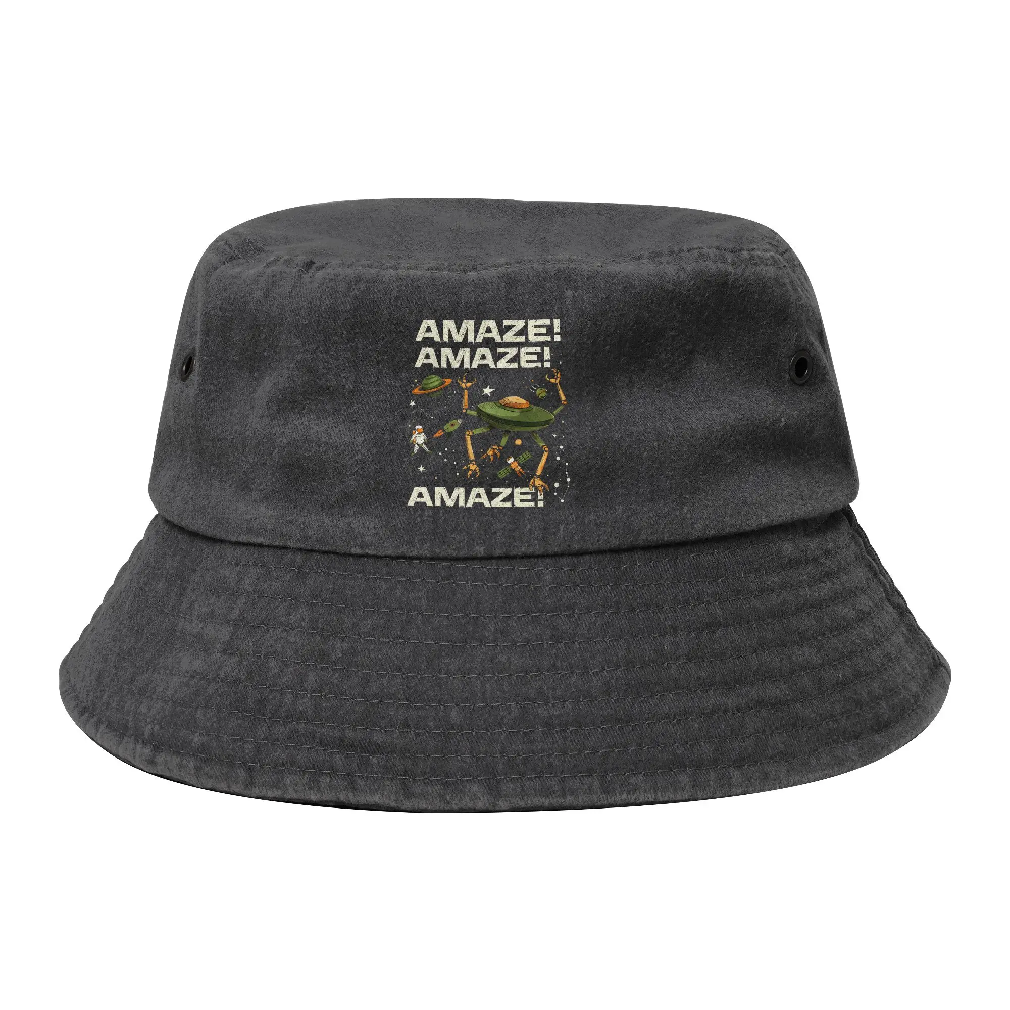 Trendy Rocky Amaze Movie Project Hail Mary Bucket Hats Unisex Distressed Denim Washed Fishing Hats Summer Hatwear Panama Hat