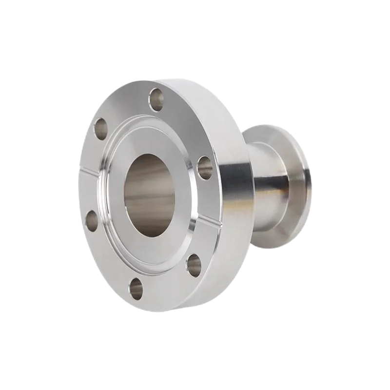 CF150 إلى KF50 مكونات فراغ عالية جدا الفولاذ المقاوم للصدأ 304L ISO أنبوبي محول تقليل CF مستقيم محول تجهيزات أنابيب #6