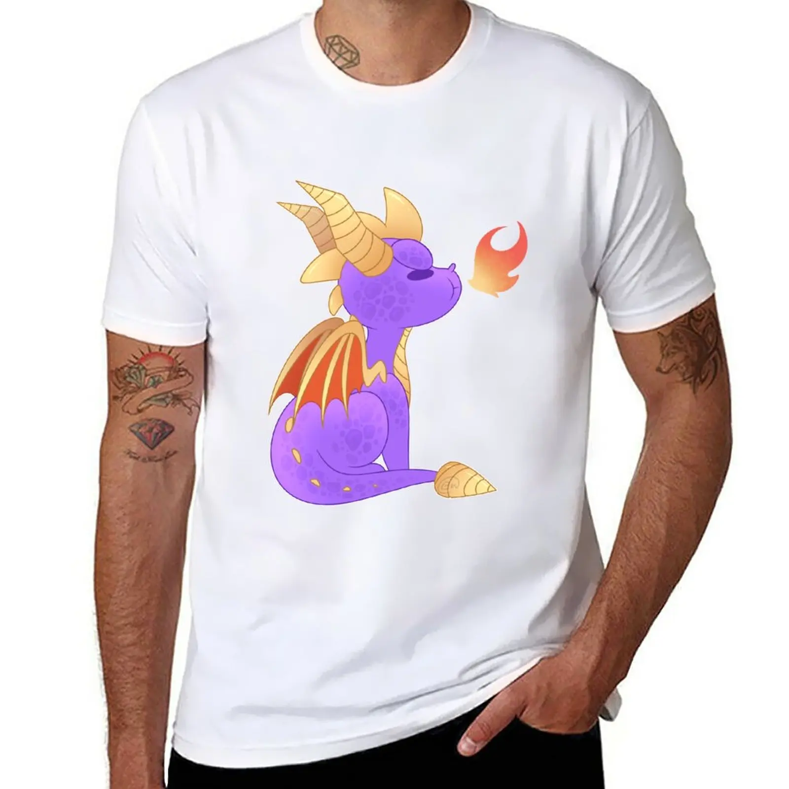 

New Spyro The Dragon T-Shirt custom t shirts hippie clothes Short sleeve boys animal print shirt t shirts for men cotton