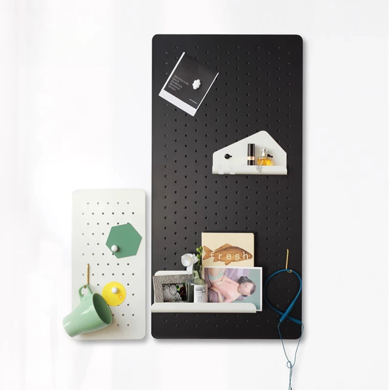 Home Hole Board Wall Shelf Creative Studio Entrance Kitchen Decoration Black Special Edition